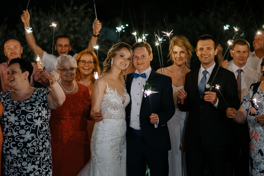 Fotograf ślubny Kraków - Sfotografowani Marcin Pluta Zimne ognie na weselu, Zdjęcia ślubne Kraków, Zdjęcia ślubne Kraków