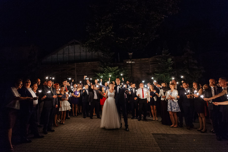Zimne ognie na weselu, Fotograf na ślub, Śląskie wesele, 