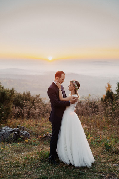 Wschód słońca Góra Zborów, Plener zdjęciowy, Para Młoda, Fotograf na ślub