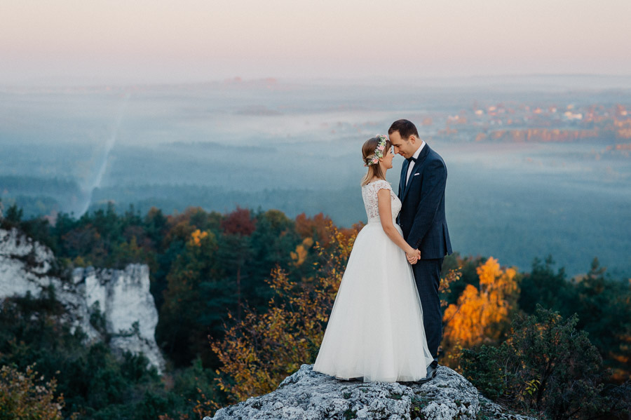 Góra Zborów, Piękne światło na zdjęciach ślubnych, Fotografia ślubna plenerowa