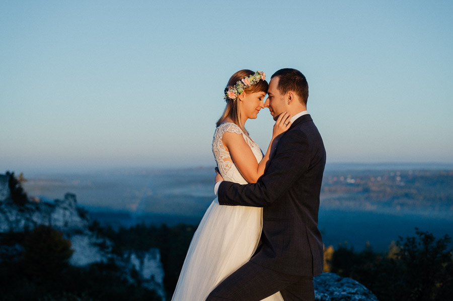 Góra Zborów, piękne światło, Najlepsze zdjęcia ślubne, Doskonały fotograf ślubny