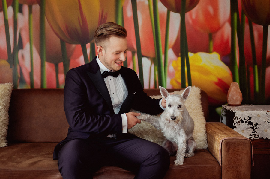 Fotograf ślubny Śląsk - Sfotografowani Marcin Pluta Pan Młody i Pies, Fotograf ślubny Sfotografowani, Reportaż ślubny