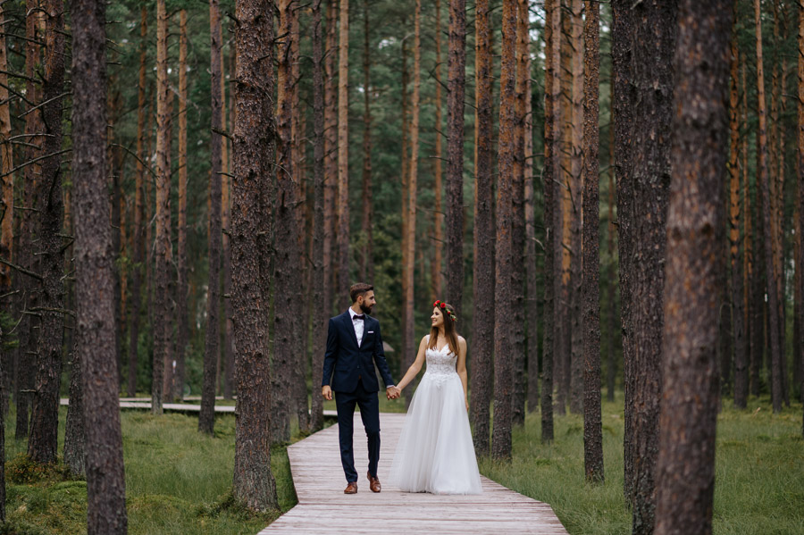 Fotograf ślubny Małopolska, Sesja plenerowa w lesie