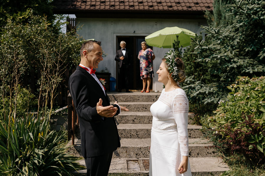 Fotografia Ślubna Małopolska - Sfotografowani Marcin Pluta First look, Reportaż ślubny cennik, Ceny fotografii ślubnej