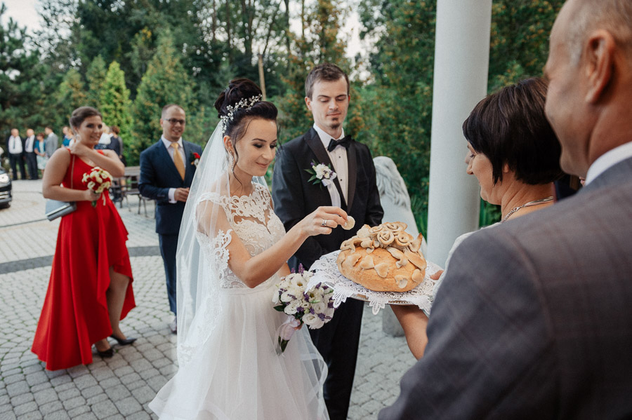 Fotograf ślubny Olkusz - Sfotografowani Marcin Pluta Powitanie w Szlachecki Dwór w Sieciechowicach, Zdjęcia ślubne Olkusz, Fotograf na ślub