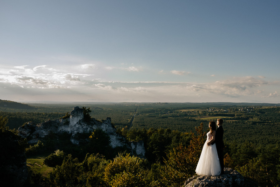 Fotograf ślubny Częstochowa - Sfotografowani Marcin Pluta Góra Zborów widok na jurę Krakowsko-Częstochowską