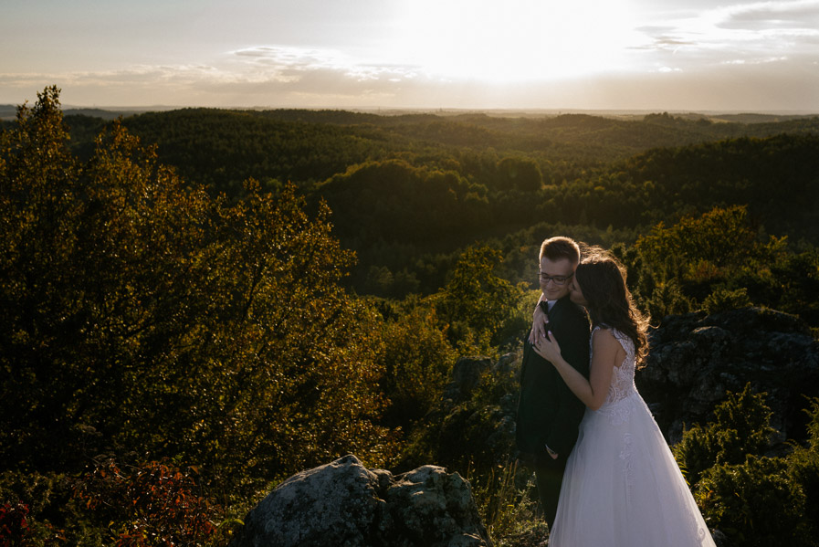 Fotograf ślubny Częstochowa - Sfotografowani Marcin Pluta Góra Zborów zachód słońca, Romantyczna sesja ślubna Częstochowa , Fotografia okolicznościowa
