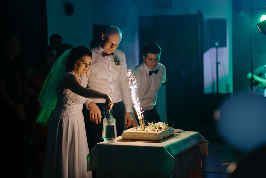 Fotograf ślubny Śląsk - Sfotografowani Marcin Pluta Krojenie tortu, Zdjęcia z wesela, Najlepszy fotograf ślubny