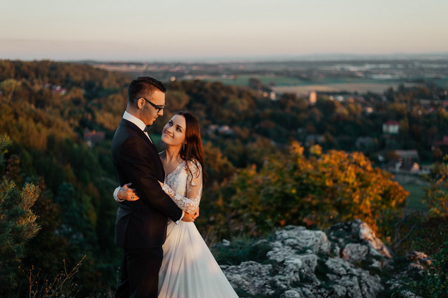 Zachód słońca, Romantyczna sesja weselna, Sesja ślubna Kraków - Małopolska